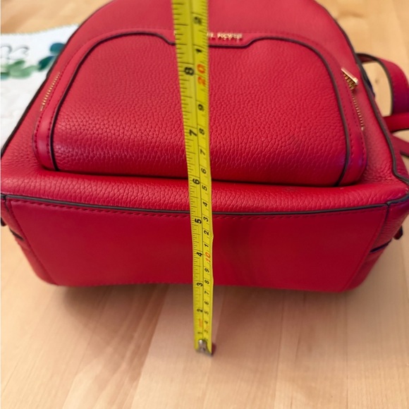 Michael Kors Jaycee Medium Backpack in a bright red pebbled leather main image 7
